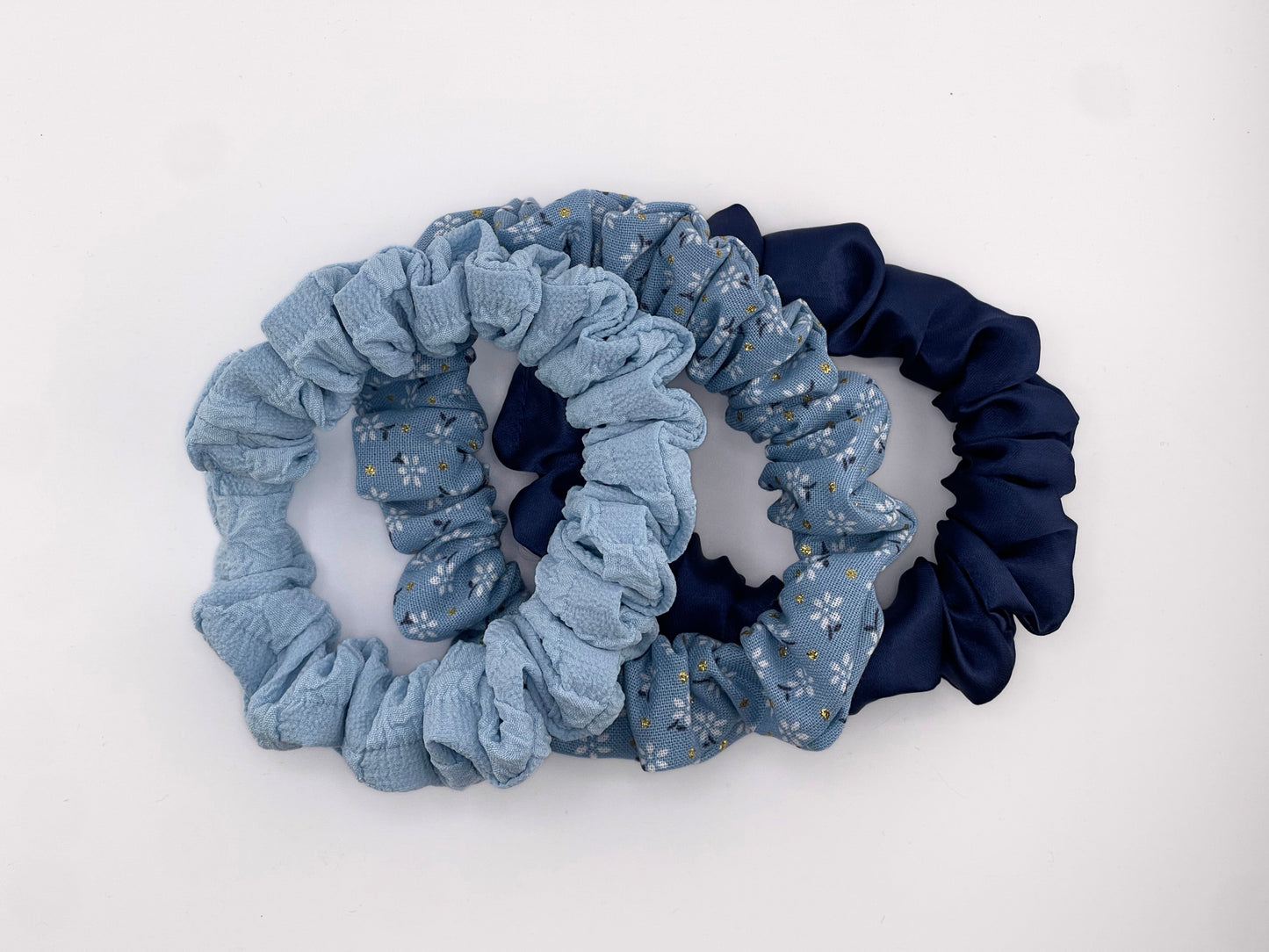 Bloom Skinny Scrunch Trio - Blue